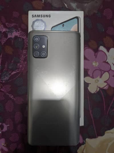 Samsung galaxy A71  pta office 6/128 with box no open on rapir 10/8