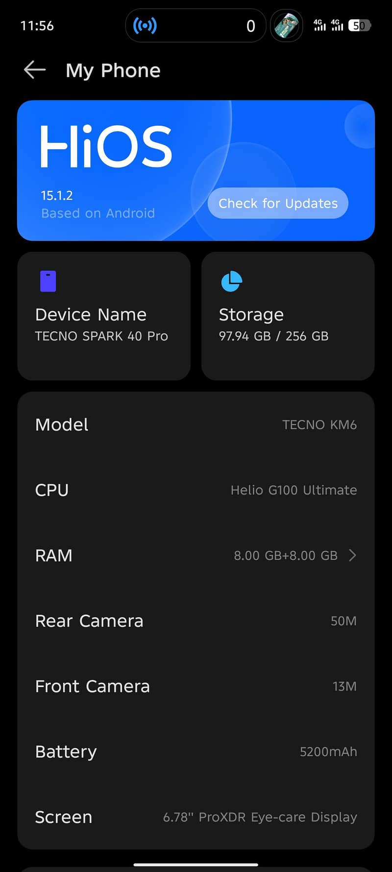 Techno spark 40 pro 0