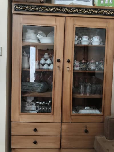 Stylish 2-Door Glass Showcase for Sale - Very Neat & Clean