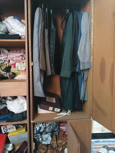 Solid 2-Door Wooden Wardrobe / Cupboard (Excellent Condition)