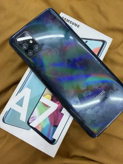 Samsung A71 with box 8gb 128gb