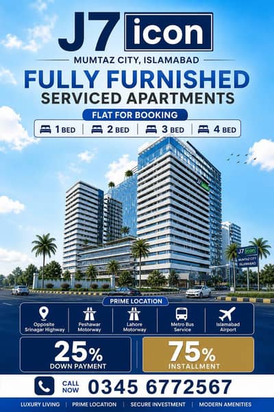 MUMTAZ CITY J7 iCon 1 BED 2 BED 3 BED 4 BED Easy Installment 25% DownPayment 75% Installment