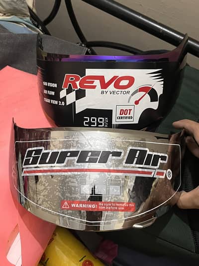 Visor for super air/revo and vector helmets, brand new