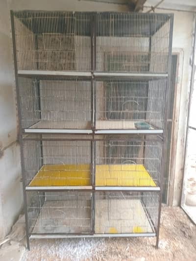 8 portion angle iron cage