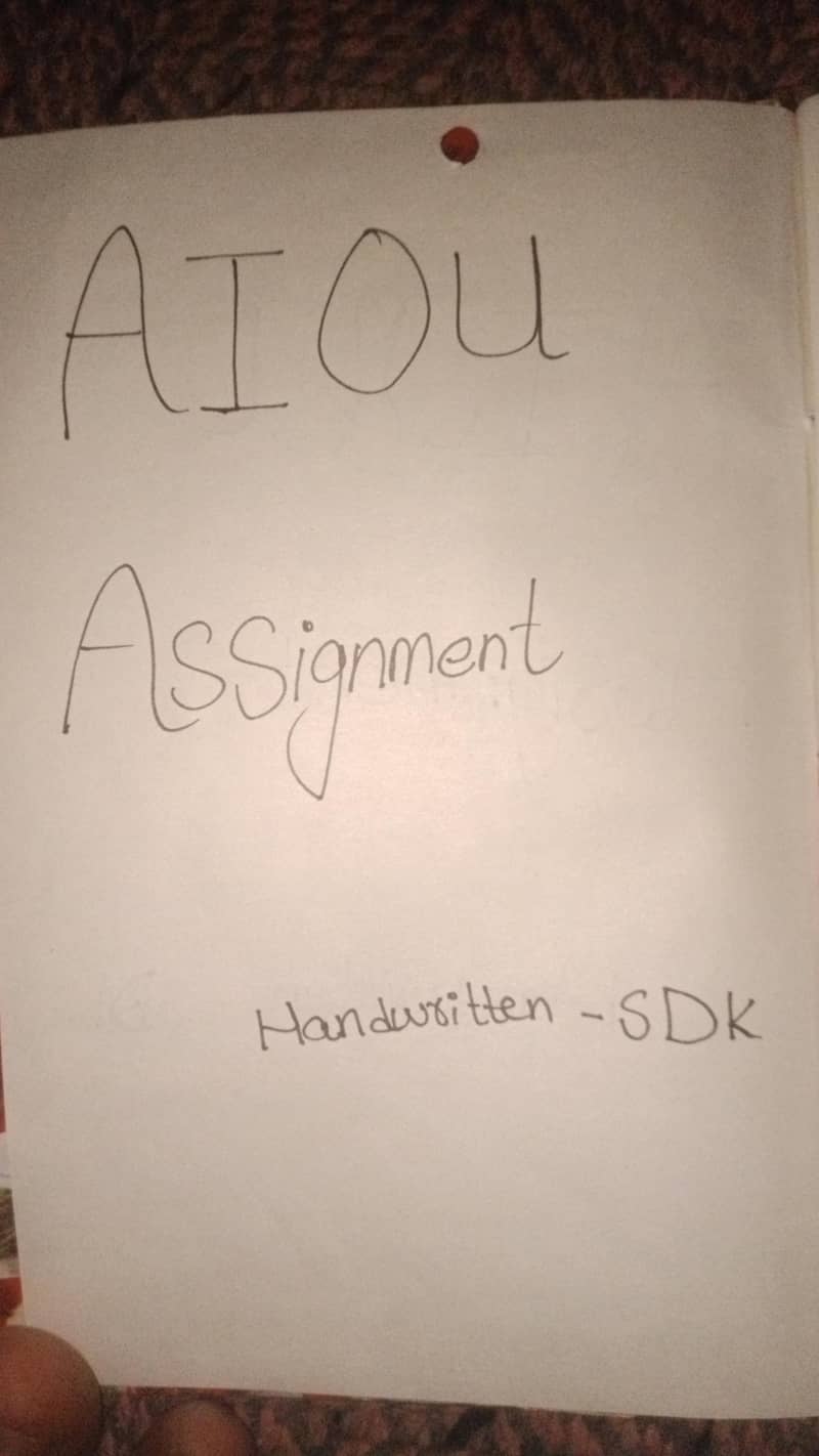 AIOU Assignment handwritten SDK 0