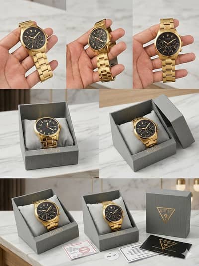 Guess men's Gold tone luxury watch (GW0804G3)