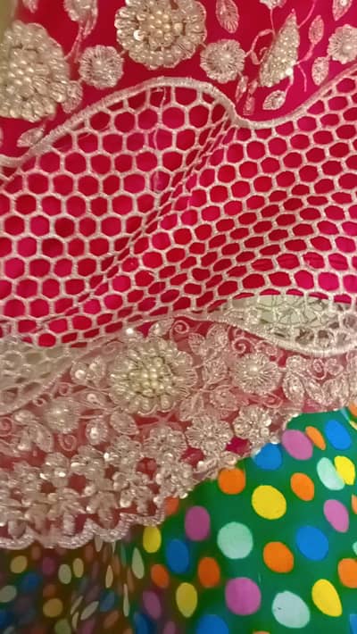 Net sharara with silk lining and net dupatta