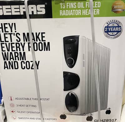 Brand New Geepas 13 Fins Oil Filled Radiator Heater