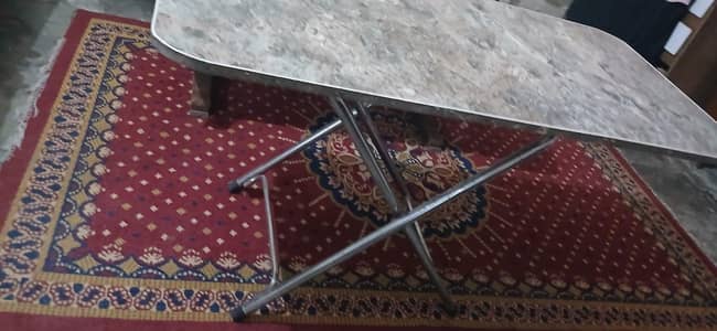 dining table 1 and plastic chair  5 for  sale