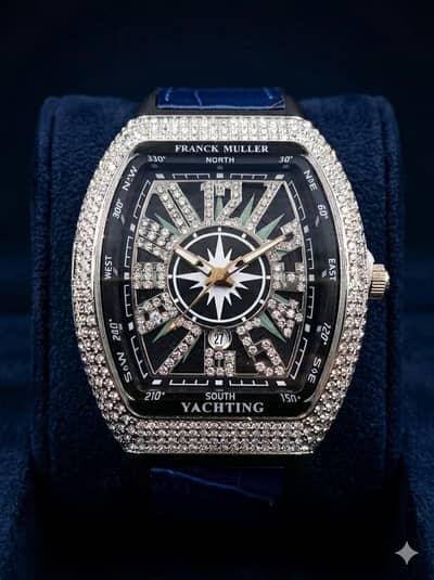 Premium Yachting Diamond Watch – Franck Muller Style