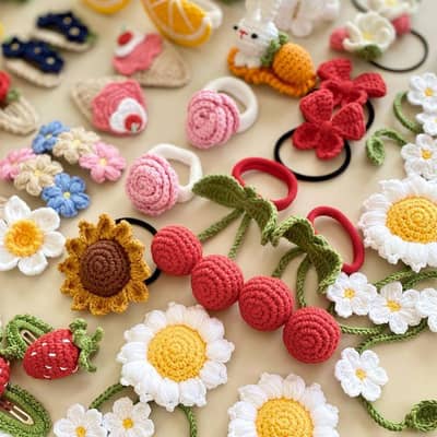 *Handmade Crochet Hair Accessories — Super Cute *