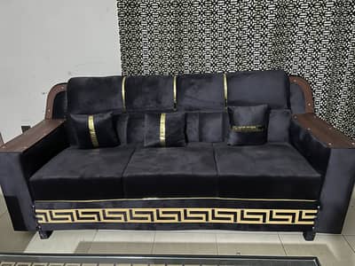 Dark Purple 6 seater sofa