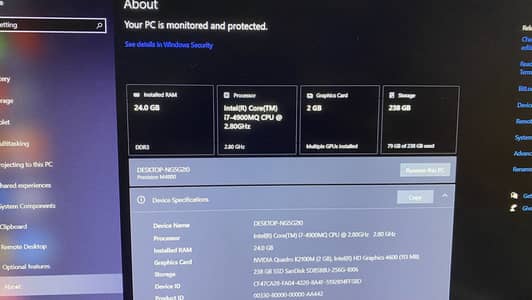 Dell Gamming laptop with i7-4gen MQ processor type  2gb graphic Card