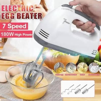 Electric Egg Beater Hand Mixer 7 Speed 180W