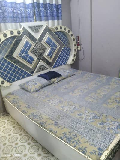 king size bed with 2 side table 3 door wardrobe dressing table 2 door