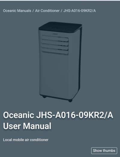 oceanic mobile AC chiller 220volt