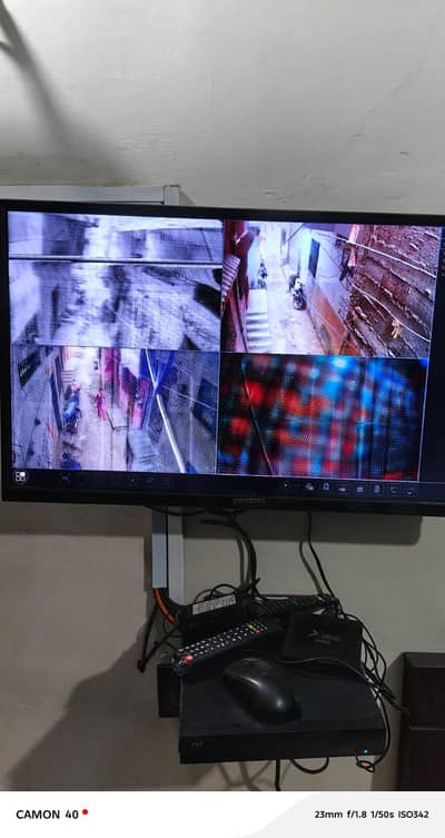 cctv dvr and 4 camera