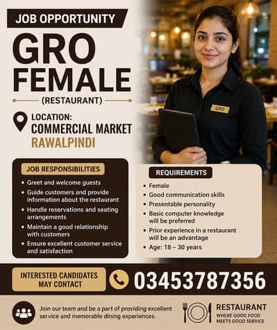 female Guest relations officer-Female receptionist