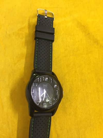 Q & Q  Quartz attractive watch  black strap Rs 6500