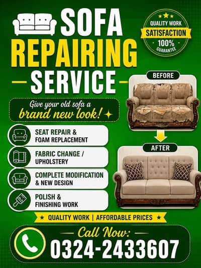 sofa set, sofa repair