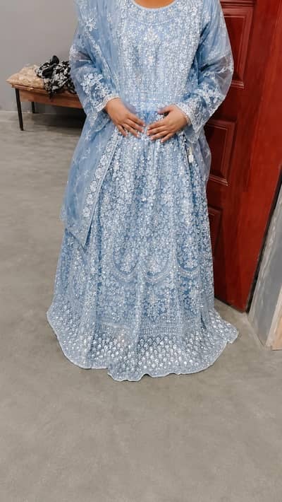 “Fancy Party Wear Net Lehenga Dress”