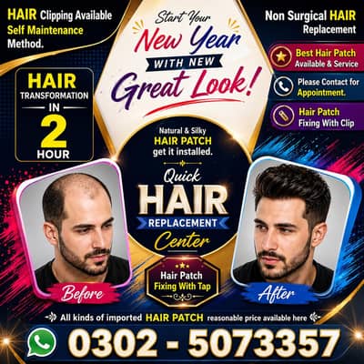 Hair wigs hair unit hair patch sale in Karachi.
