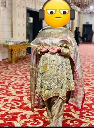Heavy Embroidery Frock  For a wedding With Dupata And Trouser