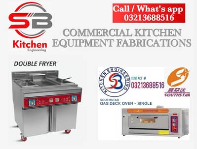 Pizza Oven South Star / Fryer / Dough Machine kitchen setup