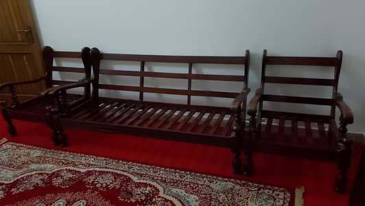 5 seater old wooden sofa set