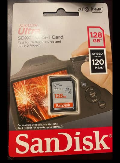 SanDisk SD Ultra UHS-1 128GB 120 mb/s