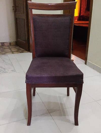 Elegant Solid Wood Upholstered Dinning Chairs- Set of 6