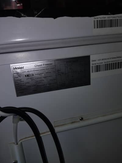 haire deep freezer 2 door 10 by 10 condition 25 days use