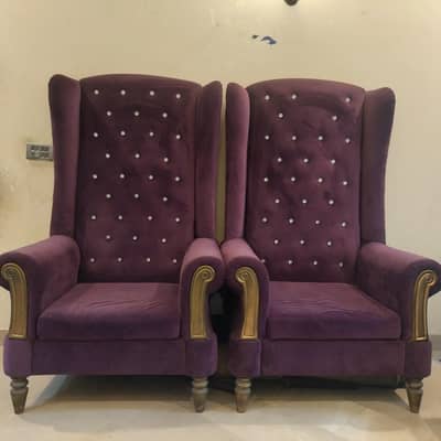 ROYAL HIGH BACK SOFA CHAIR (PAIR)