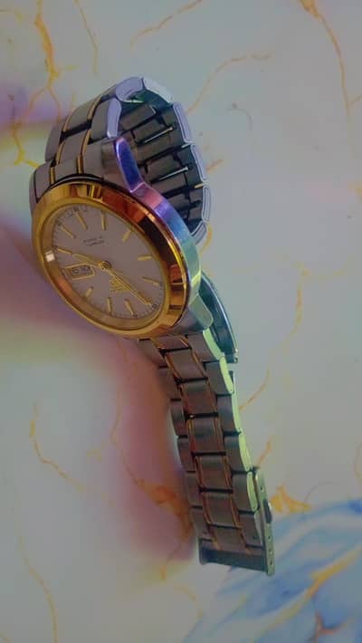 Seiko 5 21 jewels Automatic Two Tone Mens Watch SNKG98J1 Japan