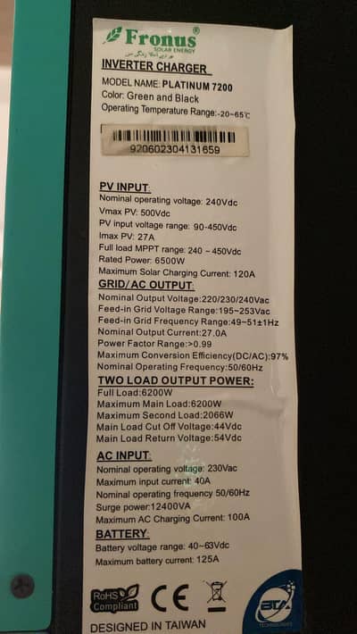 hybrid inverter 6.25 kw