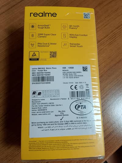realme note 60 4 128 23 month warraty
