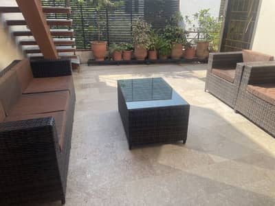 5seater  slightly used rattan sofa set
