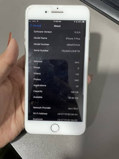Iphone 7 plus 128gb Pta approved.