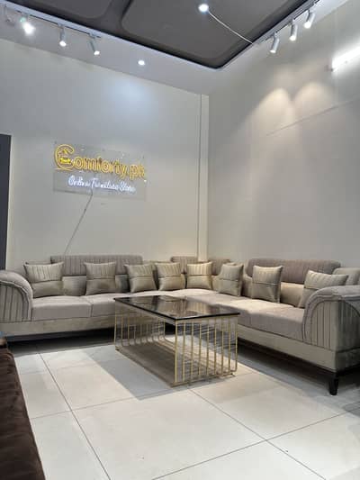 Sofa Set / L Shape Sofa / 7 Seater Sofa Set / TV Lounge Sofa Set