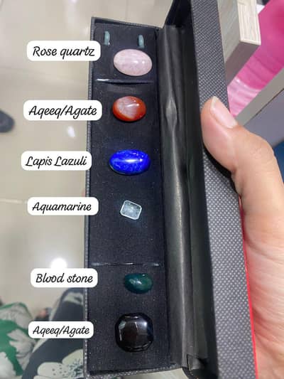 Aquamarine aqeeq rose quartz