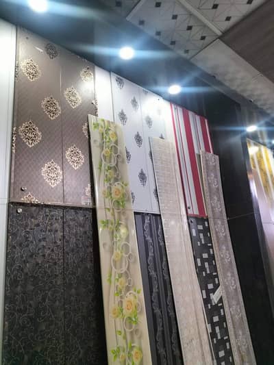 Pvc wall panel. wallpaper. Blinds. Ceiling. Wooden pvc Flooring. frost. gras