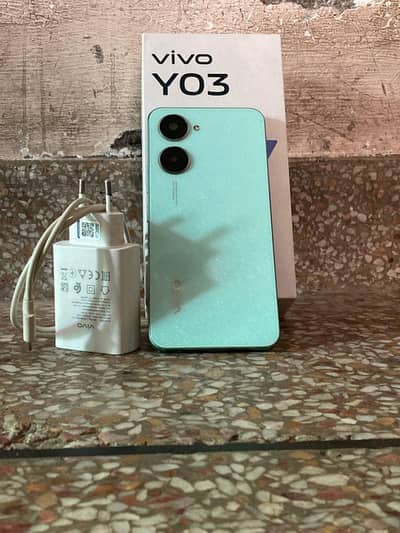vivo y03 dual sim 5000 mAh battery lush condition 10/10 full box4+4/64
