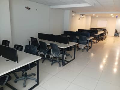 2400 Square Feet Semi-Furnished 2 Side Entrance Office For Rent Int Center G-9 Markaz