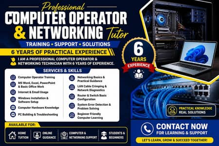 Computer Operator & Networking Tutor