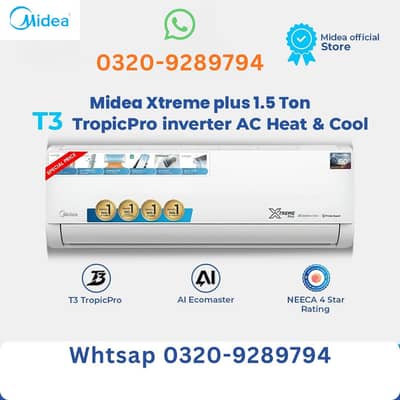 Midea AC, Midea Xtreme Split AC, Midea T3 inverter Air conditioner