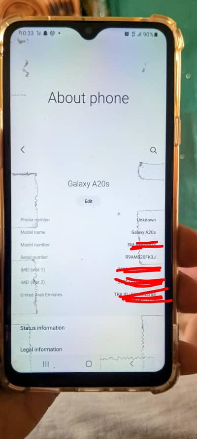 Samsung A20s galaxy UAE