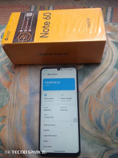 Realme Note 60 4GB/128GB Fresh Condition Full Box. 13 Months warranty.