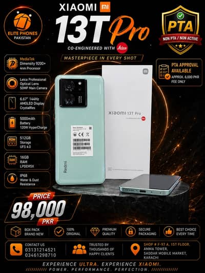 Xiaomi 13T Pro – 16GB RAM | 512GB Storage | Box Pack Brand New