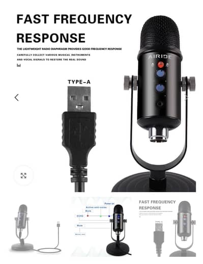 AIRIDE K-7 Podcast Microphone