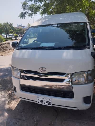 Toyota Hiace Grand Cabin highroof available for booking tour rent